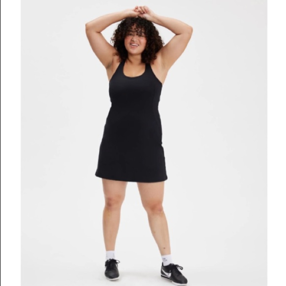 girlfriend collective size Medium Black Paloma Tank Dress NEW